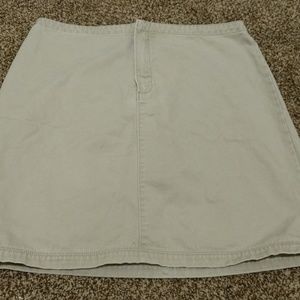 🍍J. Crew Jean Mini Skirt Size 10 Cream